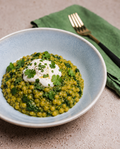 Dahl vert de lentilles, crème de coco